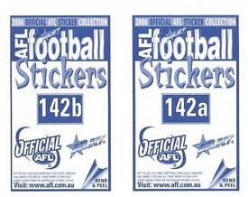 2000 Select AFL Stickers #142 Jason Akermanis / Wayne Campbell Back